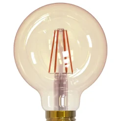 EGLO Ledfilamentlamp Globe - Amber - D8cm - Warm Wit - E27 - 12W