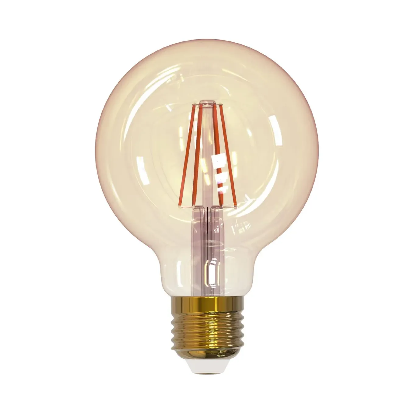 EGLO Ledfilamentlamp Globe - Amber - D8cm - Warm Wit - E27 - 12W
