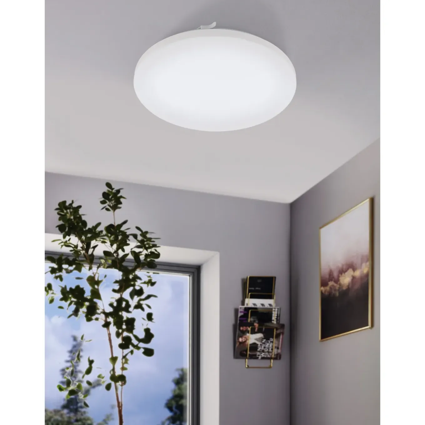EGLO plafondlamp LED Frania wit ⌀33cm 17,3W