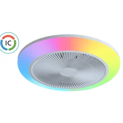 Eglo Plafondventilator Bloemendaal met RGB LED - Wit - 46cm - 20,8W - met afstandsbediening