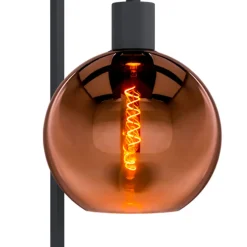 Eglo vloerlamp Cesenatico glas koper E27