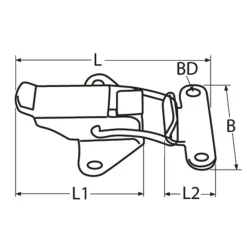 Overig Eierkistsluiting - Aantreksluiting - Kistsluiting - Spansluiting - 35x36mm - Rvs 304 - 1 stuks