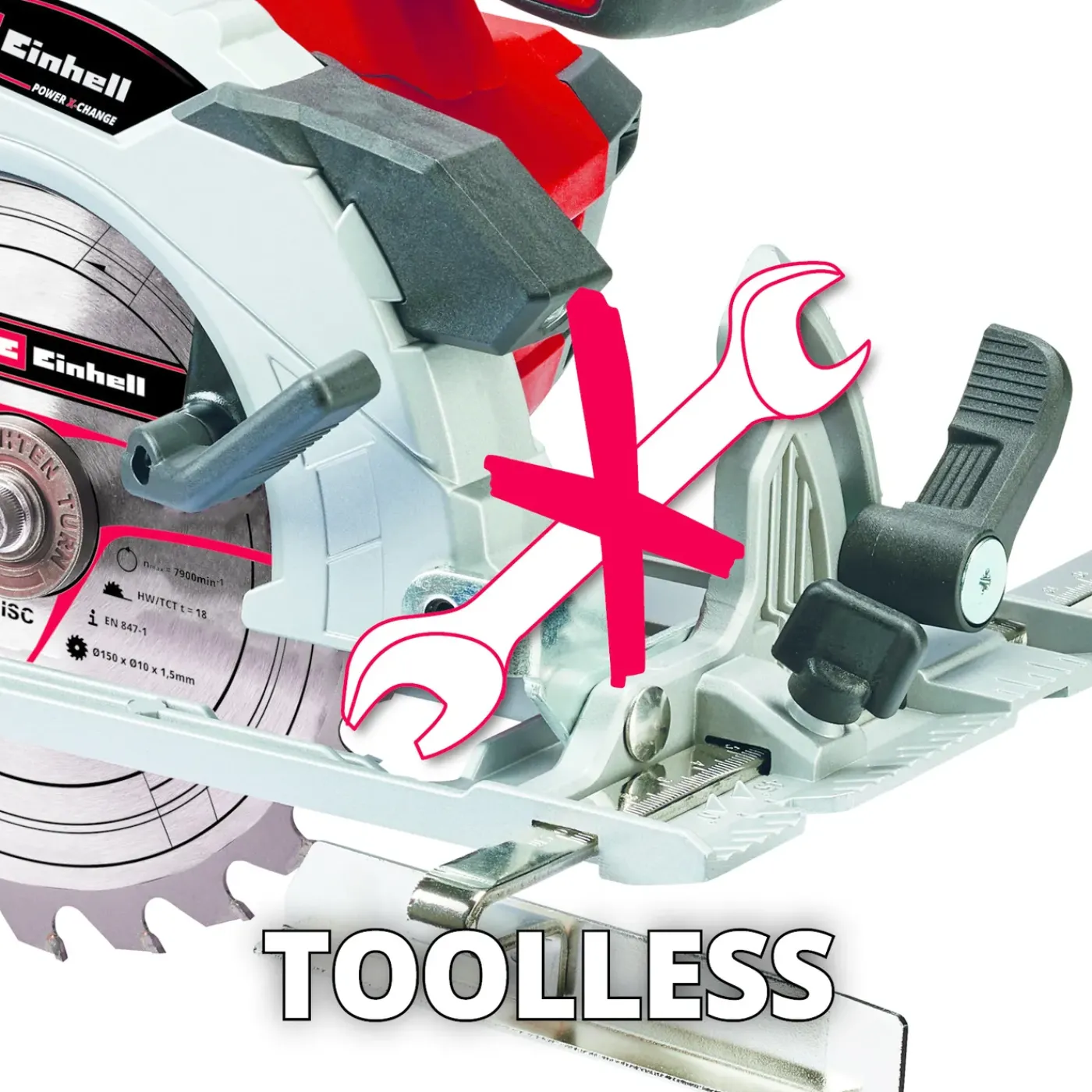 Einhell Accu-handcirkelzaag Te-cs 18/150 Li Solo