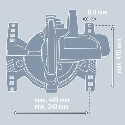 Einhell onderstel voor afkortzaag E-Stand 47,5x47,5cm