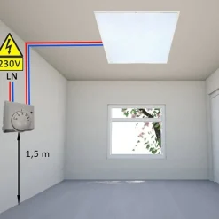 ElectricSun - Infraroodverwarming - Ingebouwde Thermostaat, Wandmontage - 120 X 62 Cm