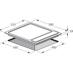 Electrum gaskookplaat PS6040GX-NL