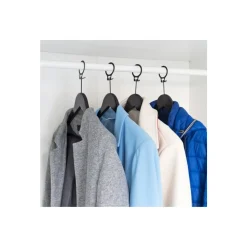 Eleganca Luxe Kleerhangers - Hout - Zwart - 5 Stuks
