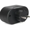 Elektrawebshop Stopcontact Stekker 2 Voudig Zwart Horizontaal Met Randaarde - 226655