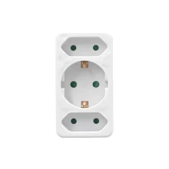 Elektrawebshop 226628 Stopcontact Verdeelstekker 2-voudig Euro + 1-voudig Met Randaarde