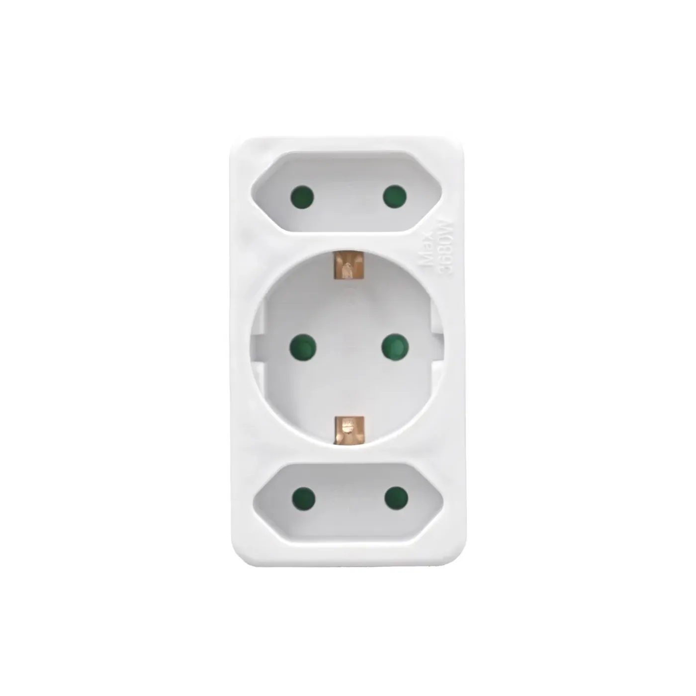 Elektrawebshop 226628 Stopcontact Verdeelstekker 2-voudig Euro + 1-voudig Met Randaarde