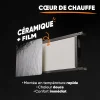 BESTHERM Elektrische Gietijzeren Warmteopslagradiator - - + Film - Wandmodel - Wit - Almea
