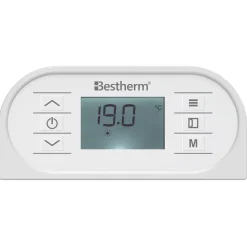 BESTHERM Elektrische Gietijzeren Warmteopslagradiator - - + Film - Wandmodel - Wit - Almea