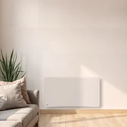 BESTHERM Elektrische Gietijzeren Warmteopslagradiator - - + Film - Wandmodel - Wit - Almea