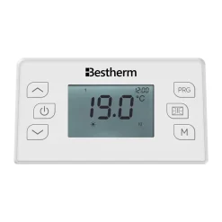 BESTHERM Elektrische Gietijzeren Warmteopslagradiator - - Wandmodel - 2000 W - Wit - Motu