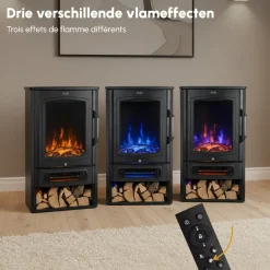 Elektrische Haard Toronto - Sfeerhaard - Elektrische Kachel - Vrijstaand - 2000 Watt