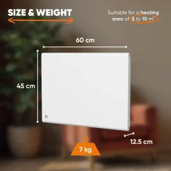Elektrische Keramische Warmteopslagradiator - Bestherm - + Film - Wandmodel - 1000 W - Wit - Freya