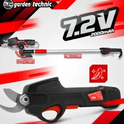 ELEM TECHNIC Oplaadbare Snoeischaar - Elem - Cs7.2vlit-23 - 7.2v Lithium Met Telescop