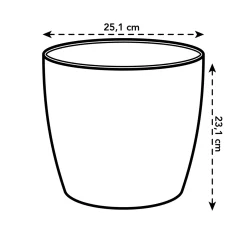 Elho bloempot brussels rond Ø25cm antraciet