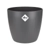 Elho Bloempot Brussels Rond - Kunststof - Zwart - Diam.22xH20,6cm