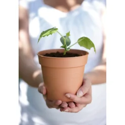Elho Bloempot Green Basics - Kunststof - Bruin - Diam.30xH27,6cm