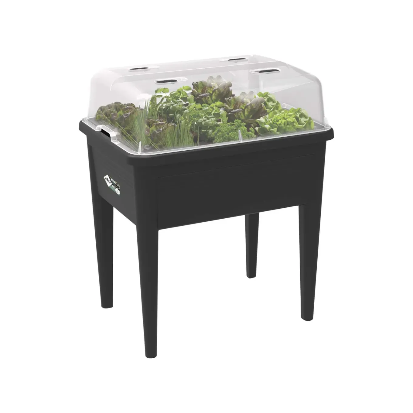Elho Moestuinbak Green-Basics Super-XXL - Gerecycled-Plastic - Zwart - 56,6x75x22,3cm