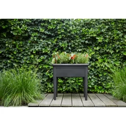Elho Moestuinbak Green-Basics Super-XXL - Gerecycled-Plastic - Zwart - 56,6x75x22,3cm