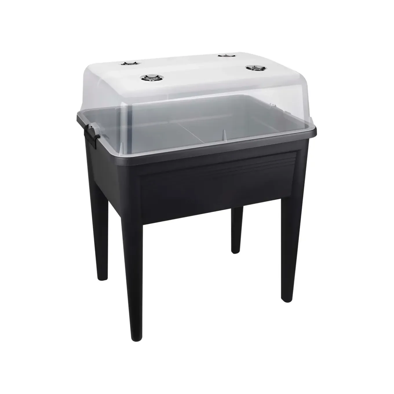 Elho Moestuinbak Green-Basics Super-XXL - Gerecycled-Plastic - Zwart - 56,6x75x22,3cm