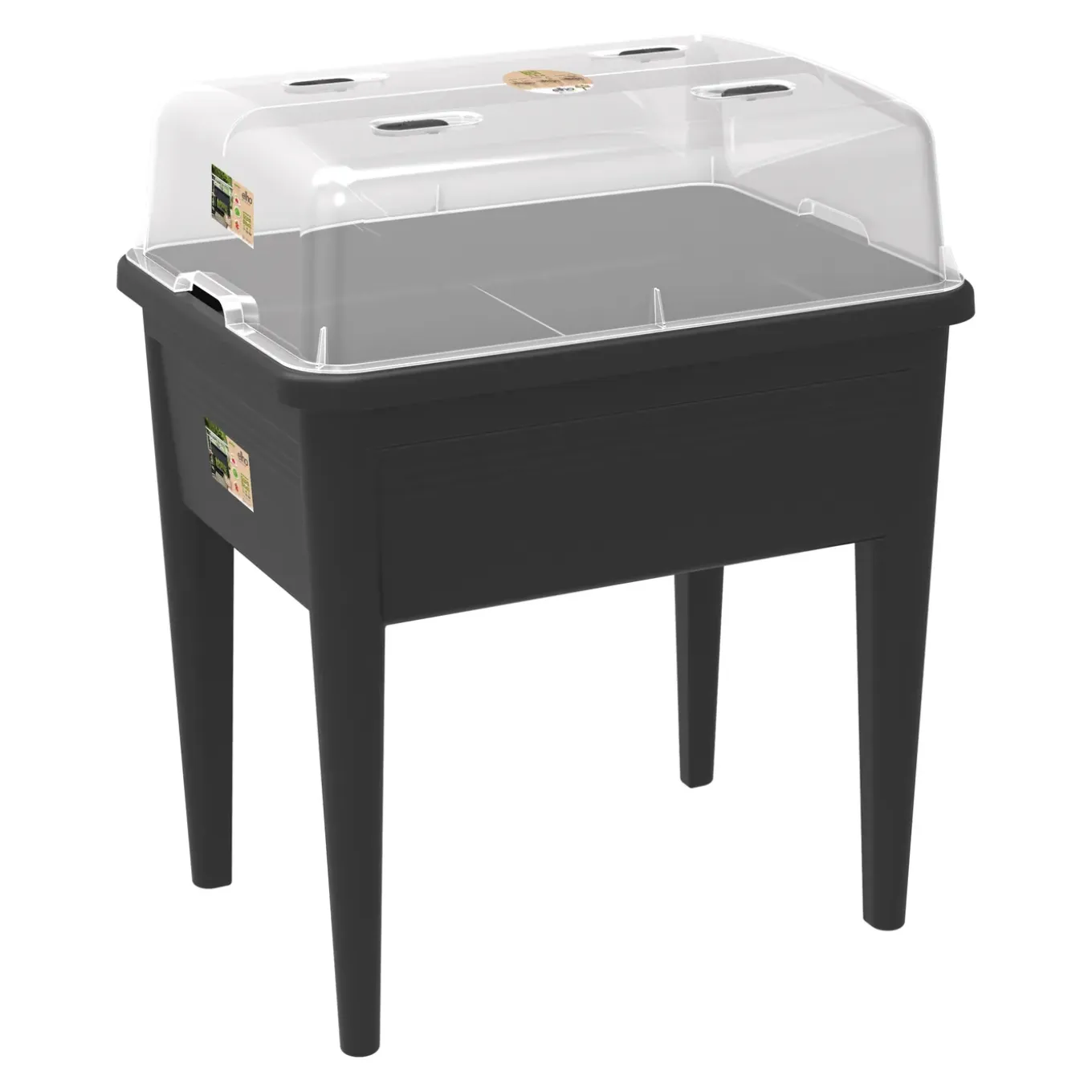 Elho Moestuinbak Green-Basics Super-XXL - Gerecycled-Plastic - Zwart - 56,6x75x22,3cm