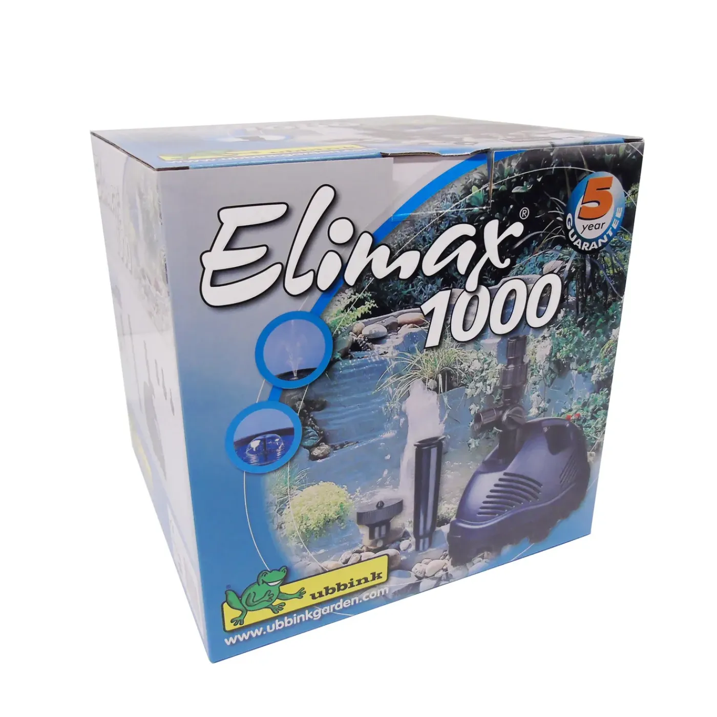 Ubbink ELIMAX 1000 - fonteinpomp - Sproeikoppen: waterkelk en vulkaan