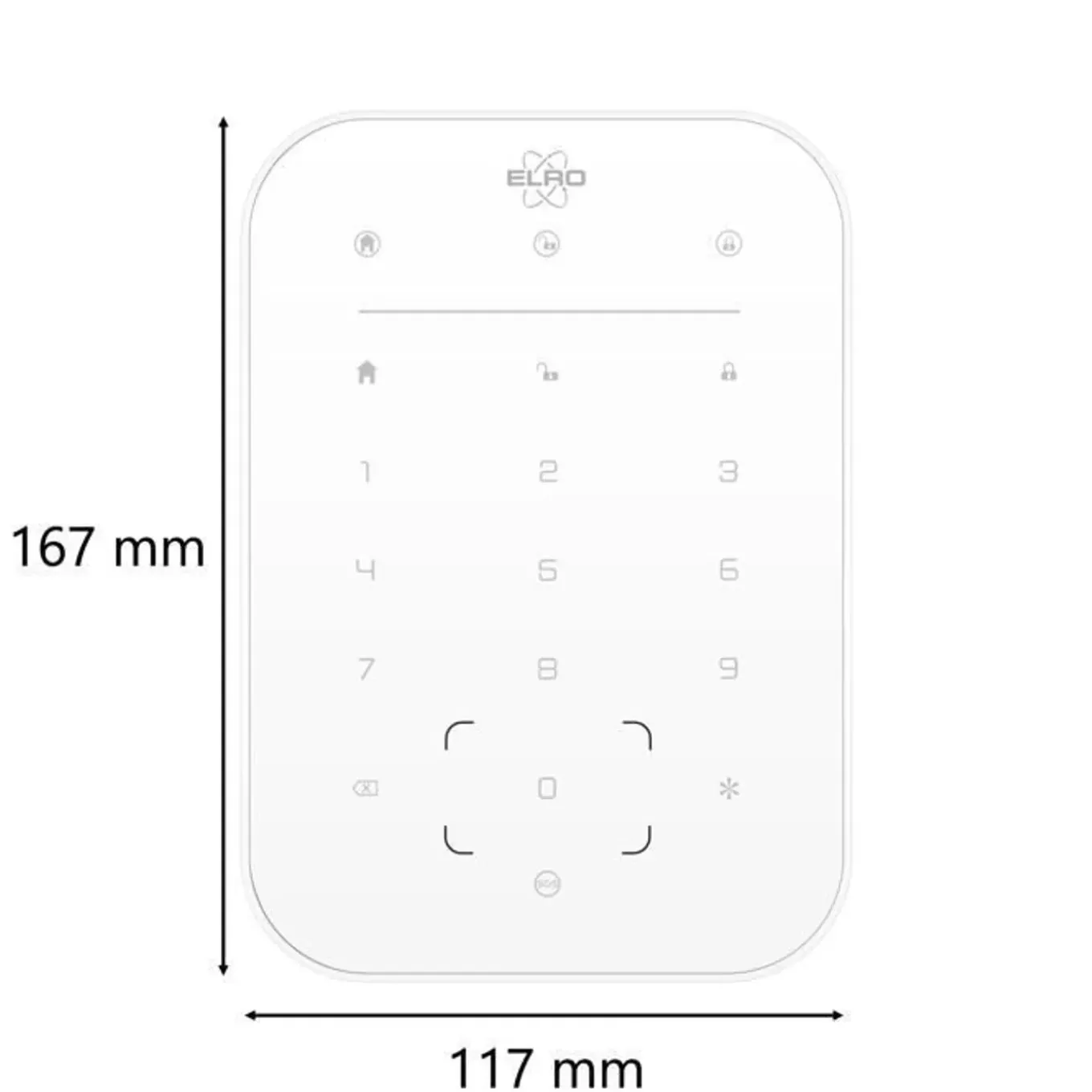 Elro - As98kea Bedieningspaneel - Werkt Op Batterijen, 4-cijferige Code, Eenvoudige Installatie