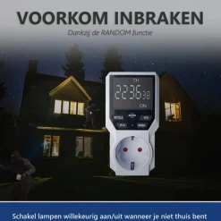 Elro - Ti3000-2 Digitale Klok - Verlicht Lcd-display, 10 Programma's, Voor Binnengebruik - 3600w