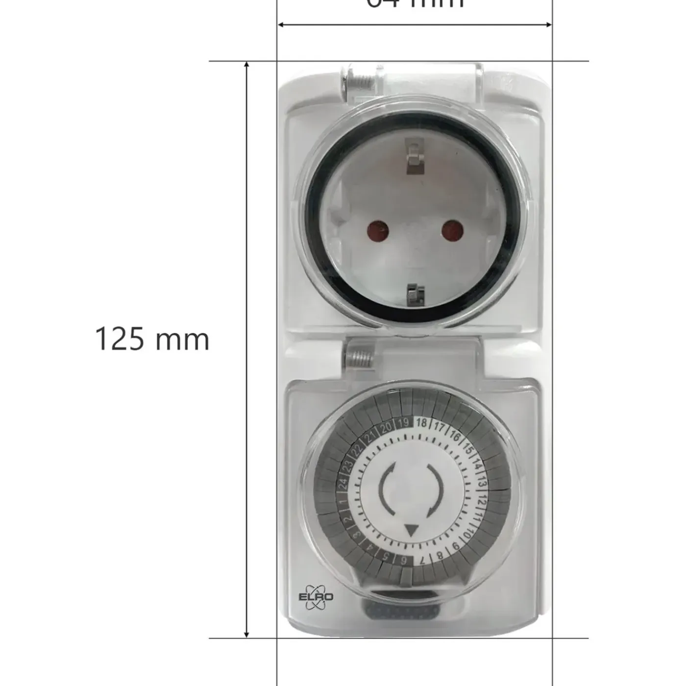 ELRO - To1500 Mechanische Timer - Programmeerbaar In 30 Minuten, Compact En Robuust - 3600w