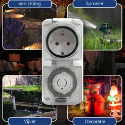 ELRO - To1500 Mechanische Timer - Programmeerbaar In 30 Minuten, Compact En Robuust - 3600w