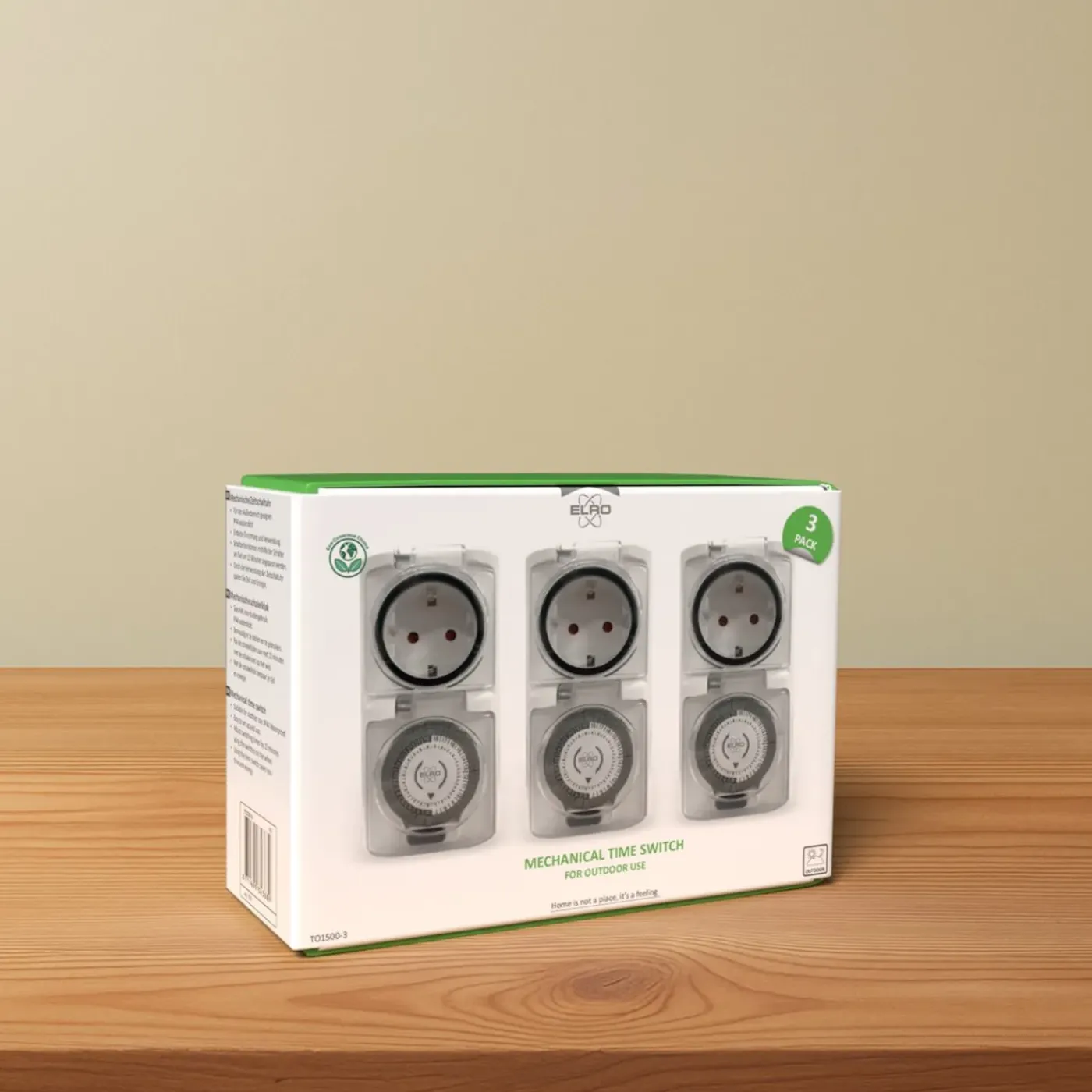 ELRO - To1500 Mechanische Timer - Programmeerbaar In 30 Minuten, Compact En Robuust - 3600w