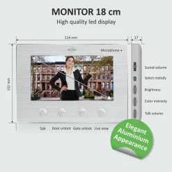 ELRO - Video-intercom - Full Hd-oplossing Voor Gebouwen Met Meerdere Wooneenheden - 4 Units