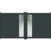 Elsealu Dubbele Draaipoort Fonte - Aluminium - Antracietgrijs RAL 7016 -300x162cm