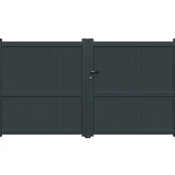 Elsealu Dubbele Draaipoort Mafra - Aluminium - Antracietgrijs RAL 7016 - 300x180cm