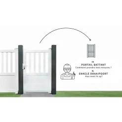 Elsealu dubbele draaipoort Nisa aluminium 300x182cm