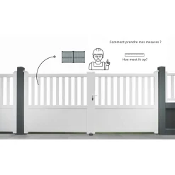 Elsealu dubbele draaipoort Nisa aluminium 300x182cm