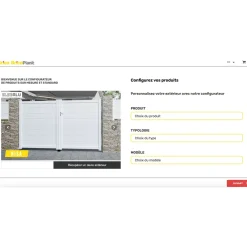 Elsealu dubbele draaipoort Nisa aluminium 300x182cm