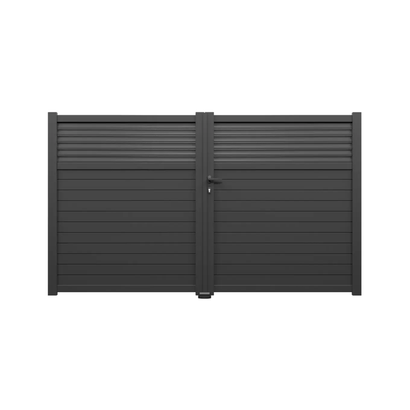 Elsealu Dubbele Draaipoort Varsovie - Aluminium - Antracietgrijs RAL 7016 - 300x163cm