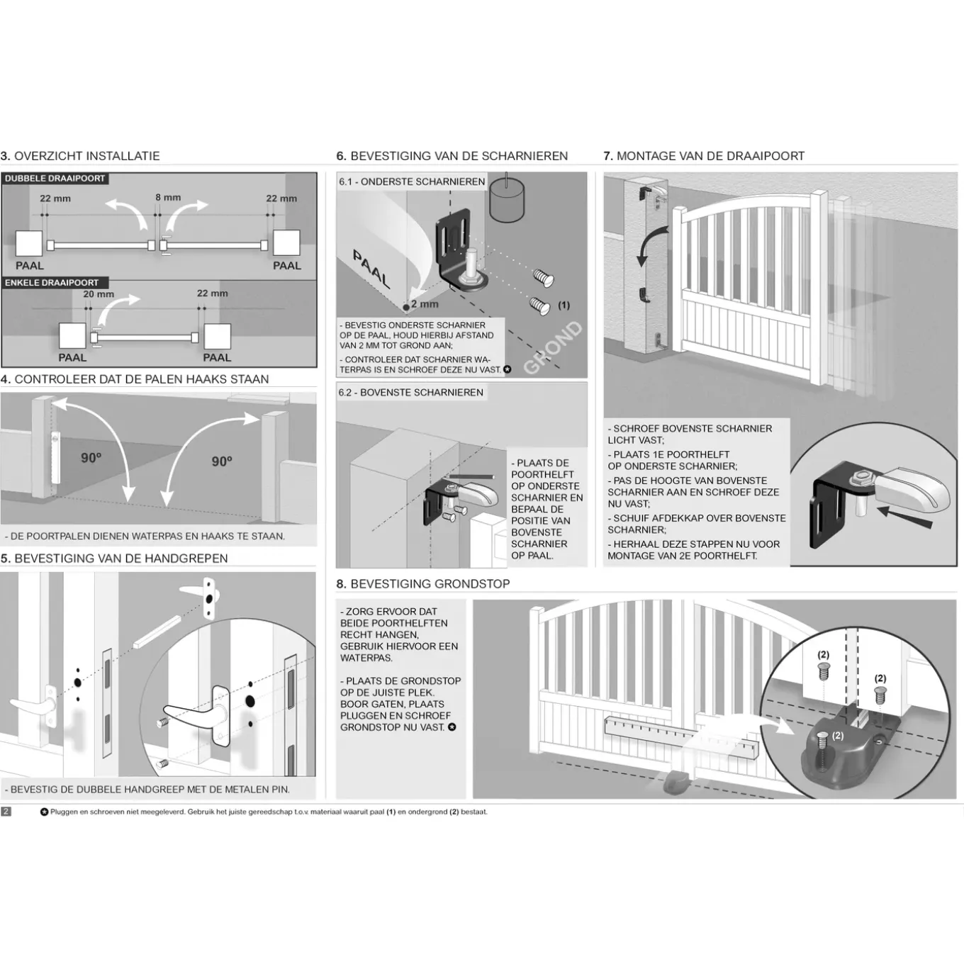 Elsealu Dubbele Draaipoort Varsovie - Aluminium - Antracietgrijs RAL 7016 - 300x163cm