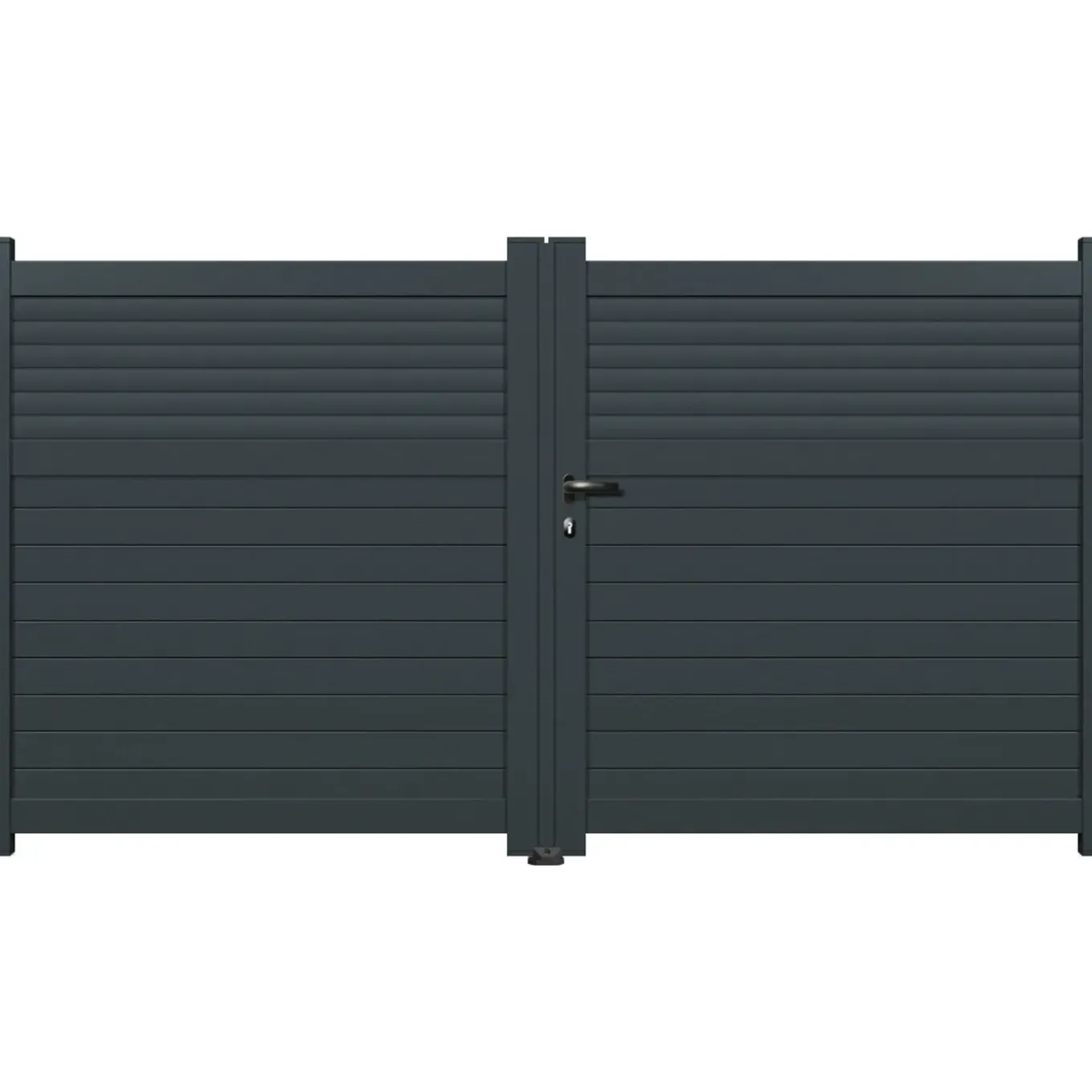 Elsealu Dubbele Draaipoort Vagos - Aluminium - Antracietgrijs RAL 7016 - 300x160cm