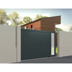 Elsealu Schuifpoort Fonte - Aluminium - Antracietgrijs RAL 7016 - 375x161cm