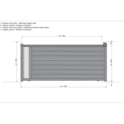 Elsealu Schuifpoort Fonte - Aluminium - Antracietgrijs RAL 7016 - 375x161cm