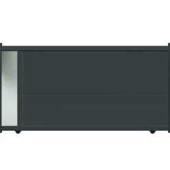 Elsealu Schuifpoort Fonte - Aluminium - Antracietgrijs RAL 7016 - 325x161cm