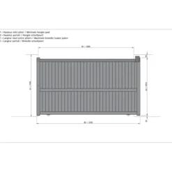 Elsealu Schuifpoort Mafra - Aluminium - Antracietgrijs RAL 7016 - 325x180cm