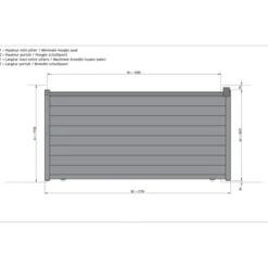 Elsealu Schuifpoort Nisa - Aluminium - Antracietgrijs RAL 7016 - 375x181cm