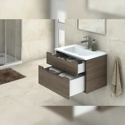 Emuca Concept Buitenste Lade 30kg Hoogte 105mm, Diepte 350mm, Staal, Wit Gelakt