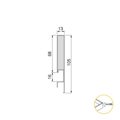 Emuca Concept Buitenste Lade 30kg Hoogte 105mm, Diepte 400mm, Staal, Wit Gelakt